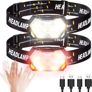 9 Led 강한 빛 전조등 USB Rechageable 모션 센서 헤드 라이트 휴대용 낚시 캠핑 야외 헤드 램프 작업 손전등