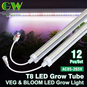 AC85-265V SMD 2835 칩 T8 풀 스펙트럼 LED 식물 성장 튜브 (식물, 과일 나무, 다육 식물, 채소 및 꽃 재배용 LED 식물등)