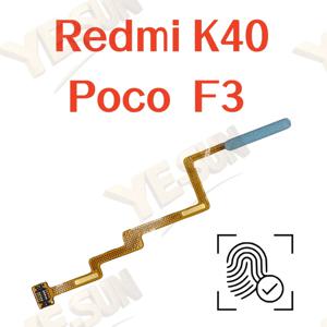 샤오미 레드미 K40 / 포코 F3 지문 센서 홈 리턴 키 메뉴 버튼 측면 전원 켜기 끄기 플렉스