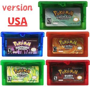 슈퍼 재미있는 포켓몬 32비트 게임 카드 GBA 게임 비디오 게임 포켓몬 카드 호스트 카드 포함 다중 버전 유럽/미국 버전
