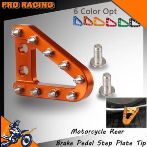 오토바이 액세서리 바이크 CNC 리어 브레이크 페달 스텝 팁 플레이트 KTM XC XCF XCW SX SXF EXC EXCF TPi 6D 250 300 350 2017-2023용