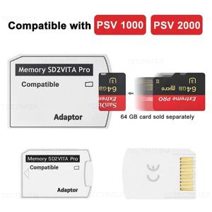 SD2VITA 6.0 Sony PlayStation PS Vita 1000 2000 Henkaku 3.65 시스템 SD 게임 카드 슬롯 변환기 용 마이크로 메모리 카드 어댑터