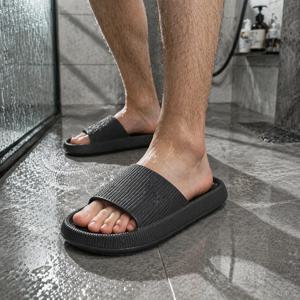 남녀공용 슬리퍼, 두꺼운 밑창, 미끄럼 방지, 여름 욕실 샤워용 EVA 샌들, 해변 캐주얼 루즈핏 편안한 슬리퍼