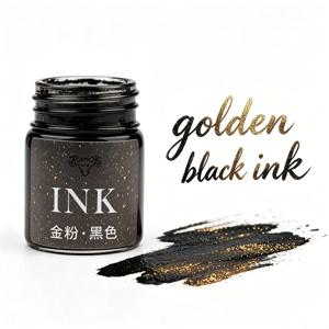 골든 파우더 컬러드 만년필 잉크 15ml, 별빛 하늘 글리터 파우더 컬러링, 페인팅, 서예 연습용 컬러 잉크