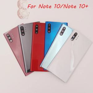 삼성 갤럭시 노트10 N970F 노트10플러스 N975U용 후면 배터리 커버 유리 후면 하우징 케이스 교체 부품(카메라 렌즈 포함)