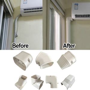 PVC 에어컨 배관 커버 키트 화이트 장식용 덕트 컨실러 (스플릿 시스템용, 부속품 포함)
