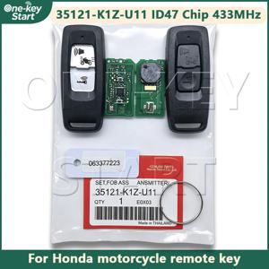 35121-K1Z-U11 ID47 칩 433MHz 혼다 오토바이 PCX160 FORZA NSS35 2021-2024용 오토바이 원격 키【원키 스타트】