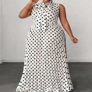 L-4XL 플러스 사이즈 의류 드레스 여성 가운 여름 민소매 스트리트 스타일 캐주얼 3XL 4XL 빅 사이즈 롱 맥시 드레스 오버사이즈