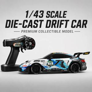 JXC GT3RS 1/43 스케일 RC 드리프트카 4륜구동 고속 자이로 안정화 리모컨 레이싱카 취미용 미니 RTR 자동차