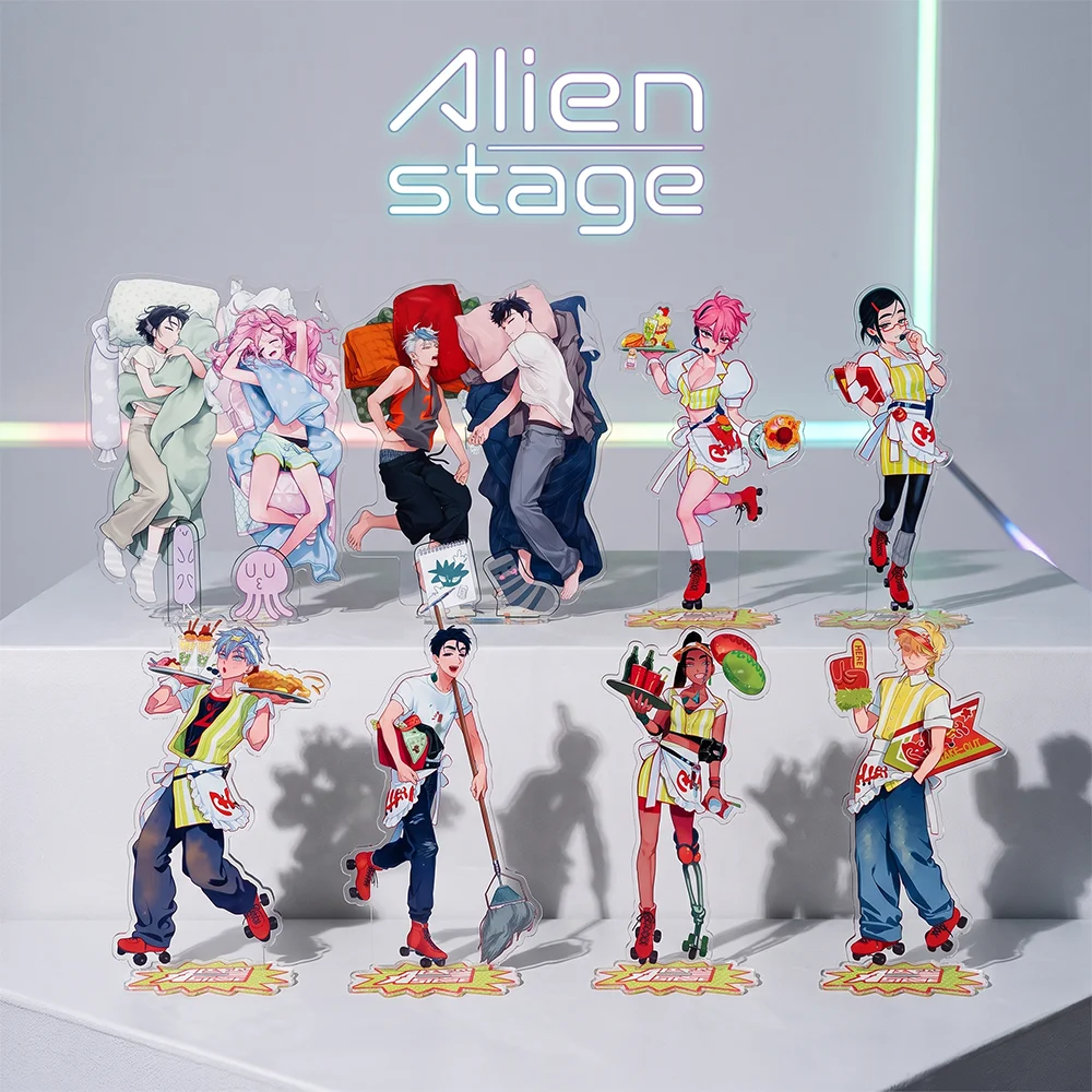 ALIEN STAGE 미지 틸 이반 루카 수아 현아 4번째 애니데이&나잇 15CM 양면 아크릴 스탠드 키체인 2026 신작 애니메이션 스탠드 장식품