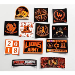 12가지 종류 9*9cm 8*12cm 3.5*15cm Bnei Yehuda Tel Aviv FC Ultras 라이온스 아미 스티커 (가방, 컵, 벽, 냉장고용) YHDSK001-12