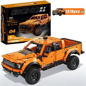  1379PCS 테크니컬 그룹 픽업 트럭 레이싱카 호환 모델 자동차 장식용 자동차 성인용 장난감 선물