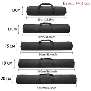 65, 80, 90, 100, 125cm 크기의 패딩 처리된 카메라 모노포드, 삼각대, 조명 스탠드, 우산, 소프트 박스용 휴대용 가방