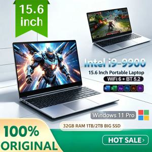 15.6인치 트렌디한 노트북, 인텔 i9-9900 프로세서, 2026년형, 초박형, 휴대용, 16GB/32GB RAM, 윈도우 11, 1/2TB 대용량 SSD.