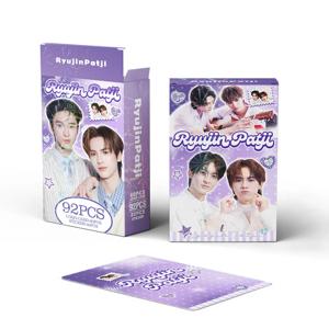 태국 스타 류진 팻지 로모 카드 세트, 고화질 사진 카드 60장 + 스티커 32장, 유명인 사진 카드 컬렉션, 팬들을 위한 선물