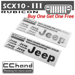 CCHAND AXIAL SCX10 III 3세대 JEEP Wrangler Gladiator 바디 메탈 스티커