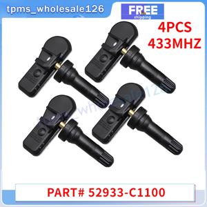 433MHZ TPMS 52933-C1100 자동차 타이어 압력 센서 4PCS 2017-2019 현대 Creta Gensis G70 I20 IX35 Sonata Tucson 52933C1100