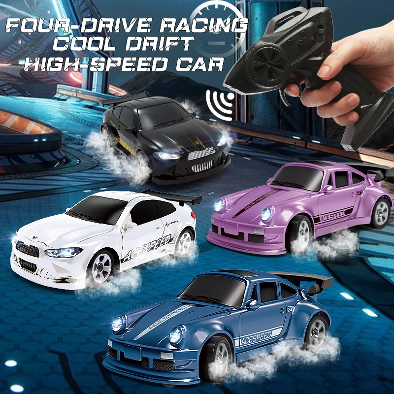 1/64 RC 자동차 2.4G 4WD 고속 드리프트 미니 데스크탑 레이싱 카 4 륜 구동 무선 제어 미니 GTR 레이싱 모델 소년 장난감