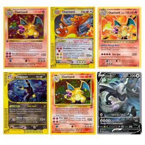 포켓몬 카드 1996 기본 에디션 플래시 카드 Charizard Gengar Blastoise Feraligatr Gengar 트레이딩 카드 프록시 컬렉션 카드