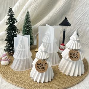 크리스마스 트리 장식용 DIY 레진 몰드 2개 - 축제용 눈송이가 있는 실리콘 양초, 석고 및 레진 공예 몰드