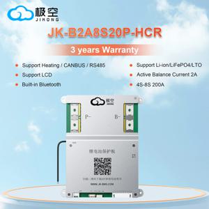 JIKONG BMS B2A8S20P CAN RS485 HEAT 스마트 액티브 BMS 4S-8S 리튬이온 Lifepo4 LTO 12V 24V 배터리 2A 밸런스 전류 200A 배터리 BMS