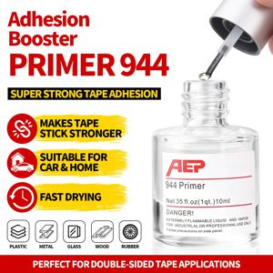 AEP 접착촉진제 944 프라이머 10ML 강화 점착력 양면 테이프 (자동차 랩핑 필름, 문, 주방, 욕실 액세서리용)