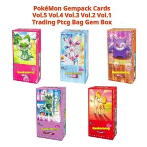 오리지널 포켓몬 PTCG 젬팩 카드 Vol.1 2 3 4 5 트레이딩 백 젬 박스 피카츄 겐가르 중국어 간체판 컬렉션 카드 선물