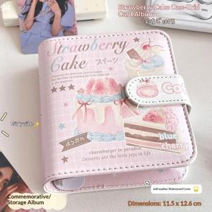 휴대용 카드북, 가죽 커버, 만화 패턴, 사진 앨범, 20페이지, 한 칸, 별 모양, 수집용 북, NF 문구류