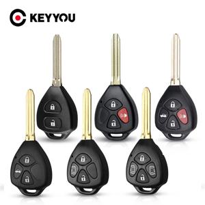 KEYYOU 2 3 4 버튼 자동차 원격 키 쉘 Fob For Toyota Camry Corolla Avalon Venza 2007 2008 2009 2010 2011 2012 키 케이스 TOY43