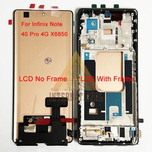 Infinix Note 40 Pro 4G X6850 5G X6851 LCD Note 40 Pro Plus X6851B 디스플레이 스크린 프레임 Note 40 X6853 용 AMOLED 오리지널
