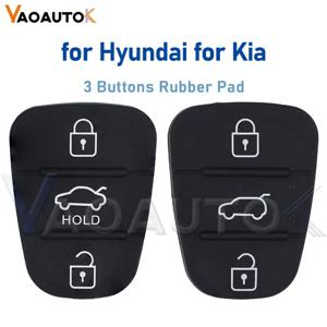 현대 IX35 I30, 기아 K2 K5 리오 플립 리모컨 자동차 키 푸시버튼 교체용 3버튼 키 쉘 고무 패드