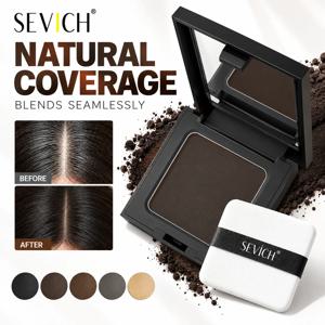 Sevich 5 색 12g 헤어 섀도우 파우더 방수 헤어 라인 엣지 컨트롤 파우더 루트 커버 퍼프가있는 다크 브라운 헤어 컨실러