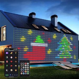 스마트 LED 커튼 조명 USB,400 LED 동적 패턴 DIY 커튼 스트링 조명(앱 및 원격 포함) 생일 부활절 선물