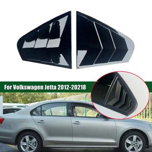 폭스 바겐 제타 MK6 2012-2018 자동차 후면 루버 창 사이드 셔터 커버 트림 스티커 벤트 스쿠프 탄소 섬유 액세서리