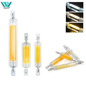 LED COB 튜브 전구, 유리 콘 램프, 고출력 J78 J118, 할로겐 조명 교체, R7S 유리, 78mm, 118mm, AC 110V, 220V