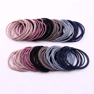 30/50/100pcs 검은 머리 넥타이와 헤어 타이 여자 여자를위한 높은 탄성 고무 밴드 남자 얇은 HairTies 헤어 액세서리