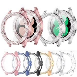 삼성 갤럭시 시계 7 6 5 4 PC 보호 케이스에 대한 블링 다이아몬드 케이스 40mm 44mm 화면 보호기 범퍼 투명 커버