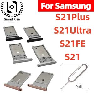 삼성 갤럭시 S21 S21Fe S21Ultra S20Plus 전화 SIM 마이크로 SD 카드 칩 서랍 홀더 용 Sim 카드 트레이 슬롯