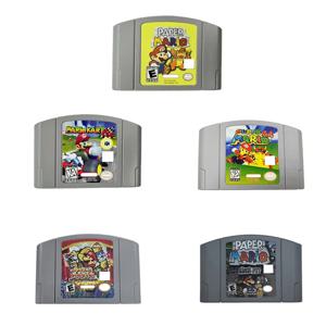 N64 미국 NTSC 버전 64 비트 콘솔 비디오 게임 카트리지 슈퍼 64 카트 파티 종이 스매쉬 마리오 시리즈 컬렉션 선물 완구