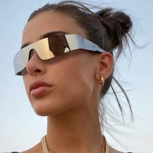 일체형 커플 Y2k 스트리트 사진 오목한 모양의 불규칙한 선글라스 Ins Wind Sunglasses 20138