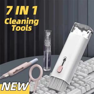 7-in-1 컴퓨터 키보드 클리너 브러시 키트 이어폰 청소 펜 헤드셋 아이패드 폰 청소 도구 클리너 키캡 풀러 키트