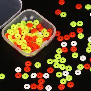 100개 반원형 비즈 아와 라인 세트 빈앤락 플랫 라인 스토퍼 액세서리 바다낚시 볼록 스토퍼 색상 랜덤