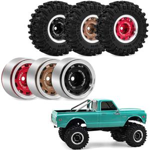 0.7 RC 크롤러 타이어 OD 1.57'' 1/30 소프트 고무 올터레인 타이어 비드락 휠 림 (1:30 1/32 락 머드 카 액시얼 SCX30 용)