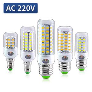AC 220V E14 E27 LED 램프 SMD 5730 콘 전구 24 36 56 72LED 램프 가정 장식용 앰플 LED 조명 화이트/웜 화이트