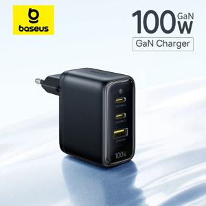 베이스어스 100W 고속 충전기 타입 C USB 충전기 QC PD PPS 지원 휴대용 충전기 아이폰 17 16 15 14 맥북 에어 노트북 충전기