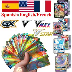 포켓몬 TCG GX & VMAX 카드 100/200개, 영어판, 희귀한 홀로그램 풀 아트 트레이딩 카드, 팬들을 위한 컬렉션, 생일 선물.