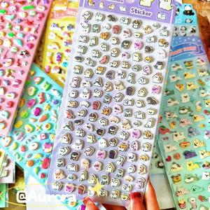 1pc 3D 캔디 젤리 스티커 DIY 스크랩북북을위한 귀여운 동물 데칼 일본식 전화 케이스 스티커