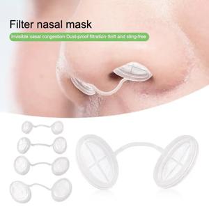 4/10 Pcs 일회용 코 필터 야외 일상 사용을 위한 보이지 않는 비강 플러그 먼지 알레르기 스모그 제어 코 플러그 4 사이즈