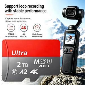 2TB 1TB 고속 메모리 카드 Class10 대용량 V30 마이크로 SD 카드 다양한 용량 512GB 컴퓨터, 휴대폰, 카메라 모니터링용