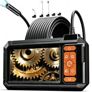 4.3인치 화면, HD 1080P, USB 연결, 8mm 렌즈, 8mm LED 조명, 방수 기능이 있는 산업용 내시경 카메라. 자동차 배관 검사용 보어스코프.